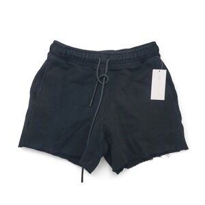Cotton Citizen Boston Shorts Black Raw Hem Women's S NWT USA‎ Lounge Sweat Short